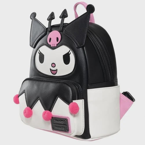 Sanrio Kuromi Devilish Winged Mini Backpack   Entertainment Earth Exclusive