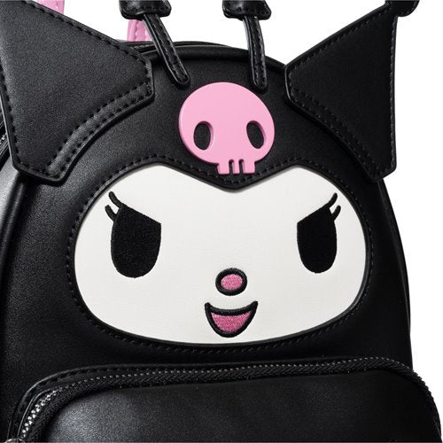 Sanrio Kuromi Devilish Winged Mini Backpack   Entertainment Earth Exclusive