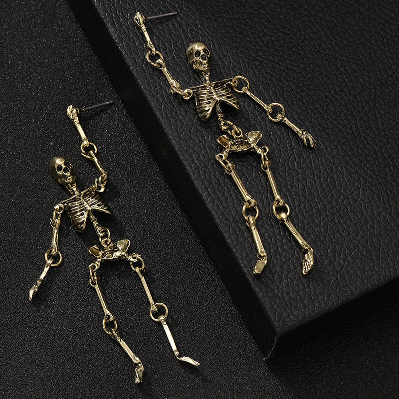Halloween Horror Funny Personality Skull Holder Earrings