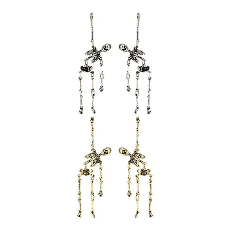 Halloween Horror Funny Personality Skull Holder Earrings