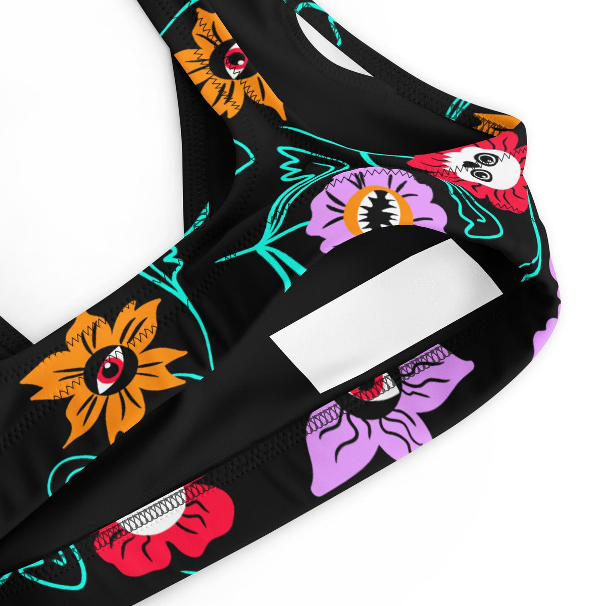 Gothic Floral Padded Bikini Top